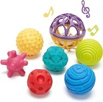 Kit 7 pelotas sensoriales musicales