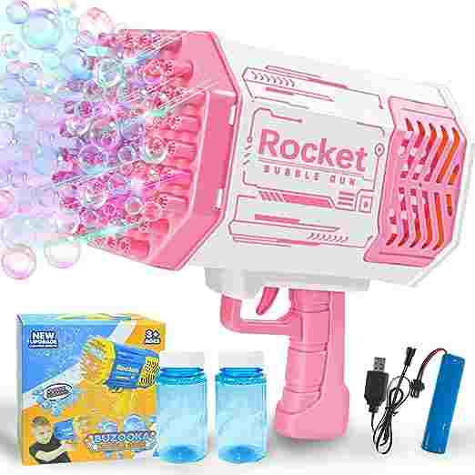 Pompas de jabón con luces de colores