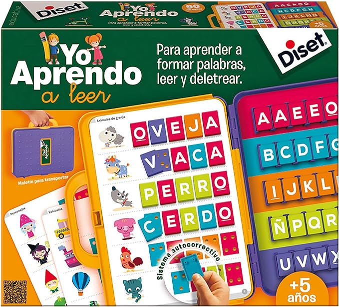 Juego-maletín transportable para aprender a leer palabras